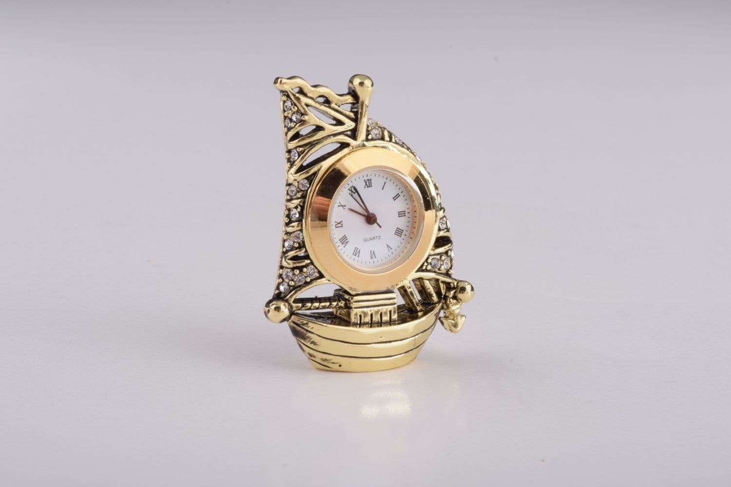 image-Pink Faberge Egg with Clock Inside