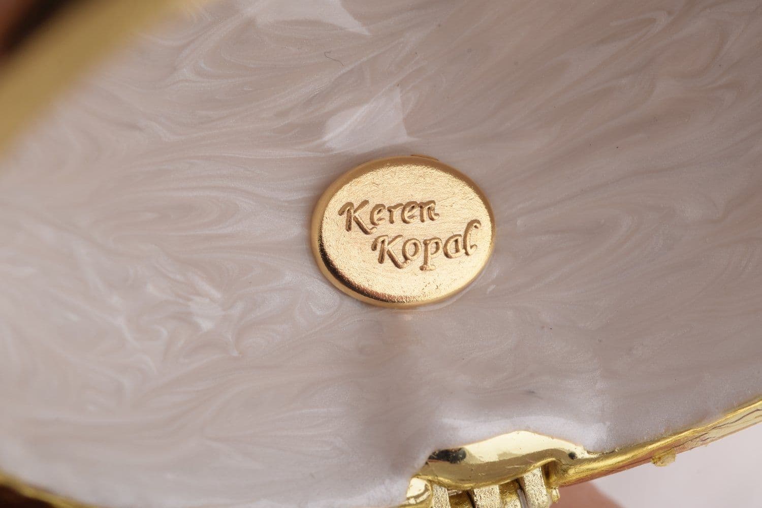 image-Pink Faberge Egg with Clock Inside