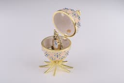 image-Pink Faberge Egg with Clock Inside