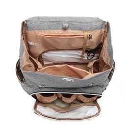 image-E1976 - Kono Travel Baby Changing Backpack with USB Charging Interface - Grey