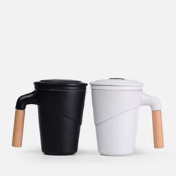 image-Mug With Lid Filter Tea Cup Household Ceramic Water Cup Office Tea Cup
