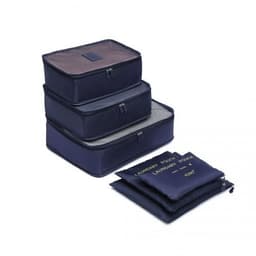 image-E2015 - Kono 6 Piece Polyester Travel Luggage Organiser Bag Set - Navy Blue