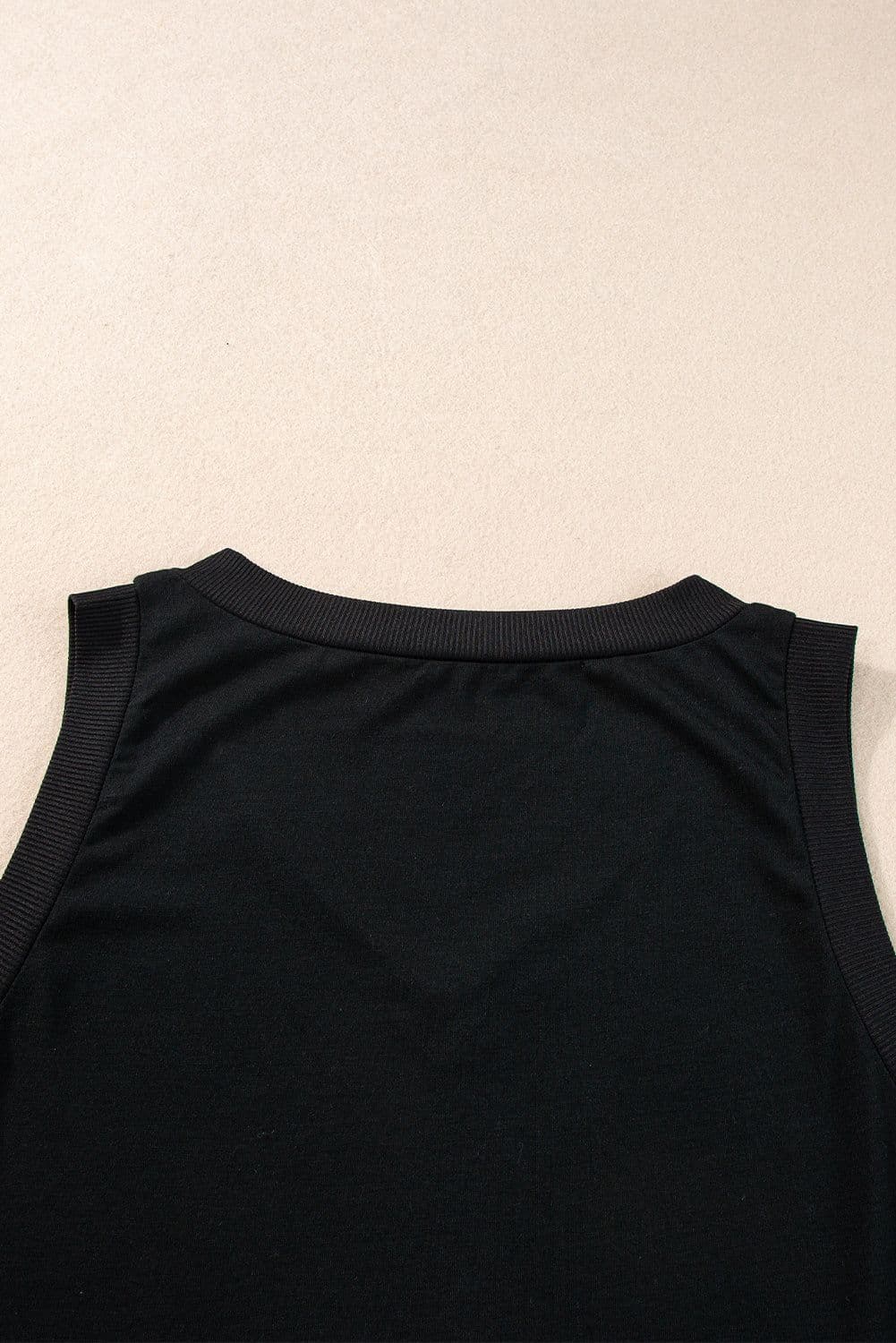 image-Mist Green Ribbed V Neck Tank