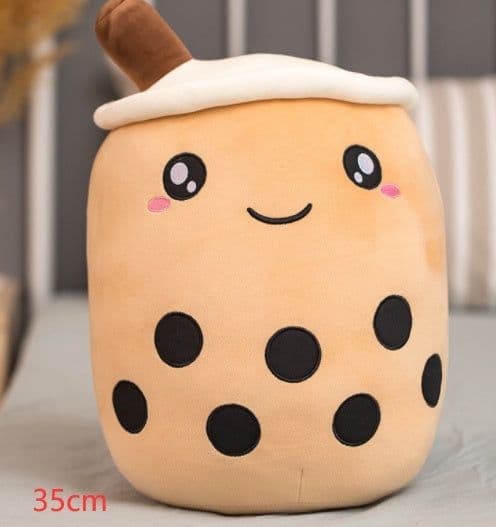 image-Cute Fruit Drink Plush Stuffed Soft Strawberry Milk Tea Plush Boba Tea Cup Toy Bubble Tea Pillow Cushion Kids Gift