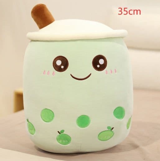 image-Cute Fruit Drink Plush Stuffed Soft Strawberry Milk Tea Plush Boba Tea Cup Toy Bubble Tea Pillow Cushion Kids Gift