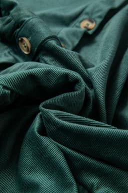 image-Corduroy Ruffle Tiered Button O Neck Shirt - Skobeloff