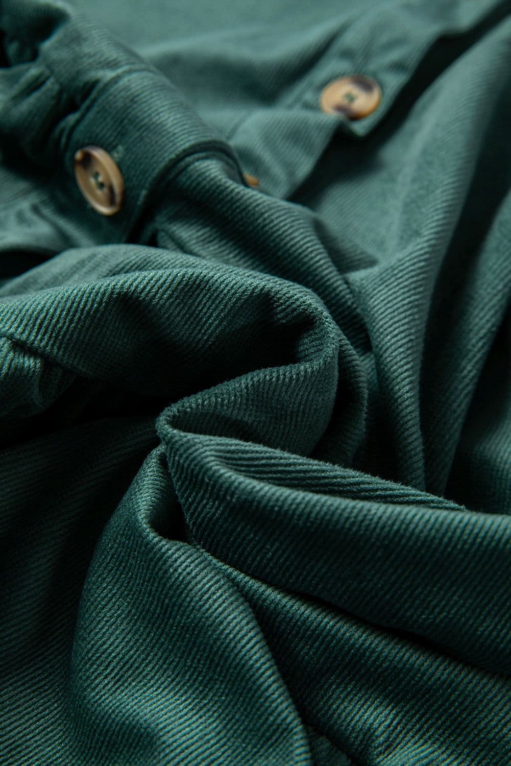 image-Corduroy Ruffle Tiered Button O Neck Shirt - Skobeloff