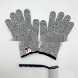 image-Stainless Steel Chopper Set Mandolin Grater Slicer Cut Resistant Gloves
