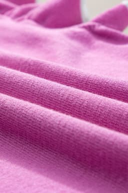 image-Bonbon Edge Piping Ruffled Sleeve Round Neck Knit Top