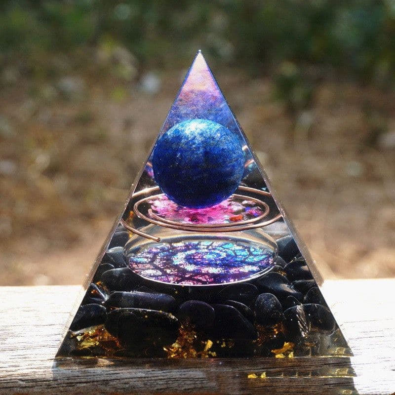 image-Pyramid Decoration Natural Crystal Gravel Energy Tower