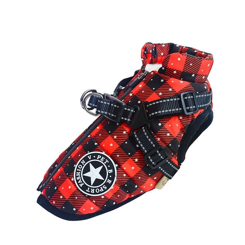 image-Dog Clothes Chest Back Integrated Cotton Vest Pet Cotton Clothes Winter Clothes