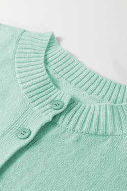 image-Moonlight Jade 3/4 Sleeve Boxy Knit Cardigan