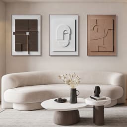 image-Three-dimensional Abstract Silent Style Geometric Morandi Hanging Painting