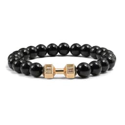 image-Turquoise Energy Gun Black Electroplated Alloy Barbell Bracelet