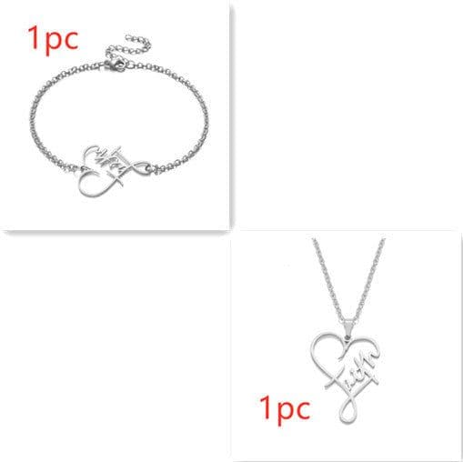 image-European And American Necklace Heart Of Faith Pendant