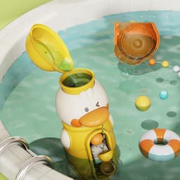 image-New Cute Duck Elephant Baby Shower Bath Toys Children Water Play Spinner With Suction Cup Waterwheel Games For Kid Bathroom