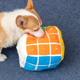 image-Pet Rubik's Cube Sniffing Toy Difficult Rubik's Cube Snuffle Toy Cat Dog Puzzle Hidden Food Cube Ball