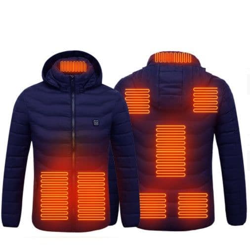 image-New Heated Jacket Coat USB Electric Jacket Cotton Coat Heater Thermal Clothing Heating Vest Men's Clothes Winter