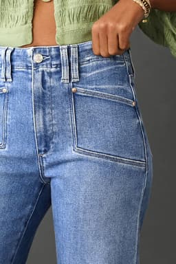 image-Beau Blue Loose Straight Leg Cropped Jeans