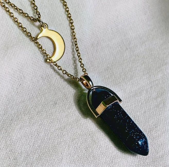 image-Moon Hexagonal Column Pendant