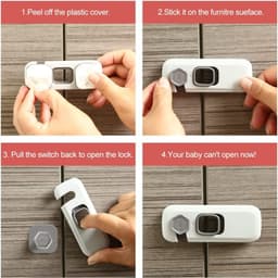 image-Home Refrigerator Lock Fridge Freezer Door Catch Lock Toddler Kids Child Cabinet Safety Lock For Baby Safety Child Lock