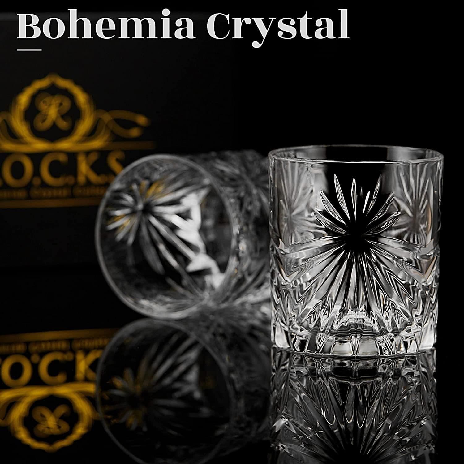 image-Crystal Whiskey Glasses - Set of 2 Soleil Glass Tumblers (10.7oz)