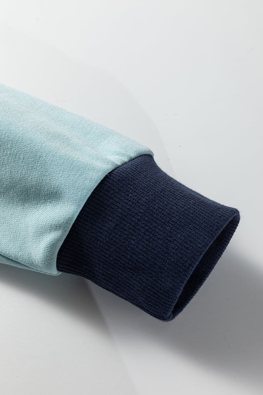 image-Iceland Blue Colorblock Crop Sweatshirt