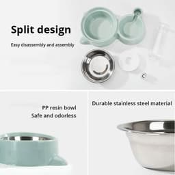 image-Pet Dog Cat Bowl Fountain Automatic Food Water Feeder Container For Cats Dogs Drinking Pet Articles Pet Cat Water Dispenser, Automatic Gravity Cat Water Bowl