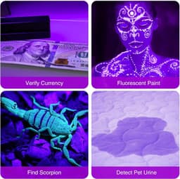 image-UV Flashlight LED Handheld Blacklight Flashlight Mini Light Torch Detector For Dog Pet Urine Stains Bed Bugs And Scorpions Batteries Not Included