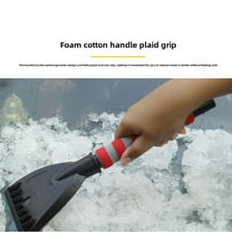 image-2 IN 1 Snow Brush Ice Scraper For Car Windshield Detachable Snow Scrapers With Foam Grip Cleaning Shovel For Car Trucks