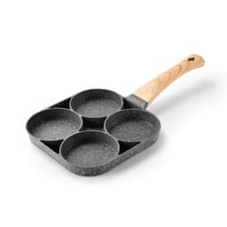 image-Four-hole Egg Frying Pan Medical Stone Non-stick Pan Home Breakfast Mini Frying Pan