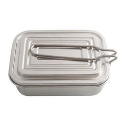 image-Outdoor Camping Stainless Steel Lunch Box Picnic Tableware Set