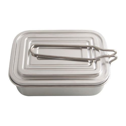 image-Outdoor Camping Stainless Steel Lunch Box Picnic Tableware Set