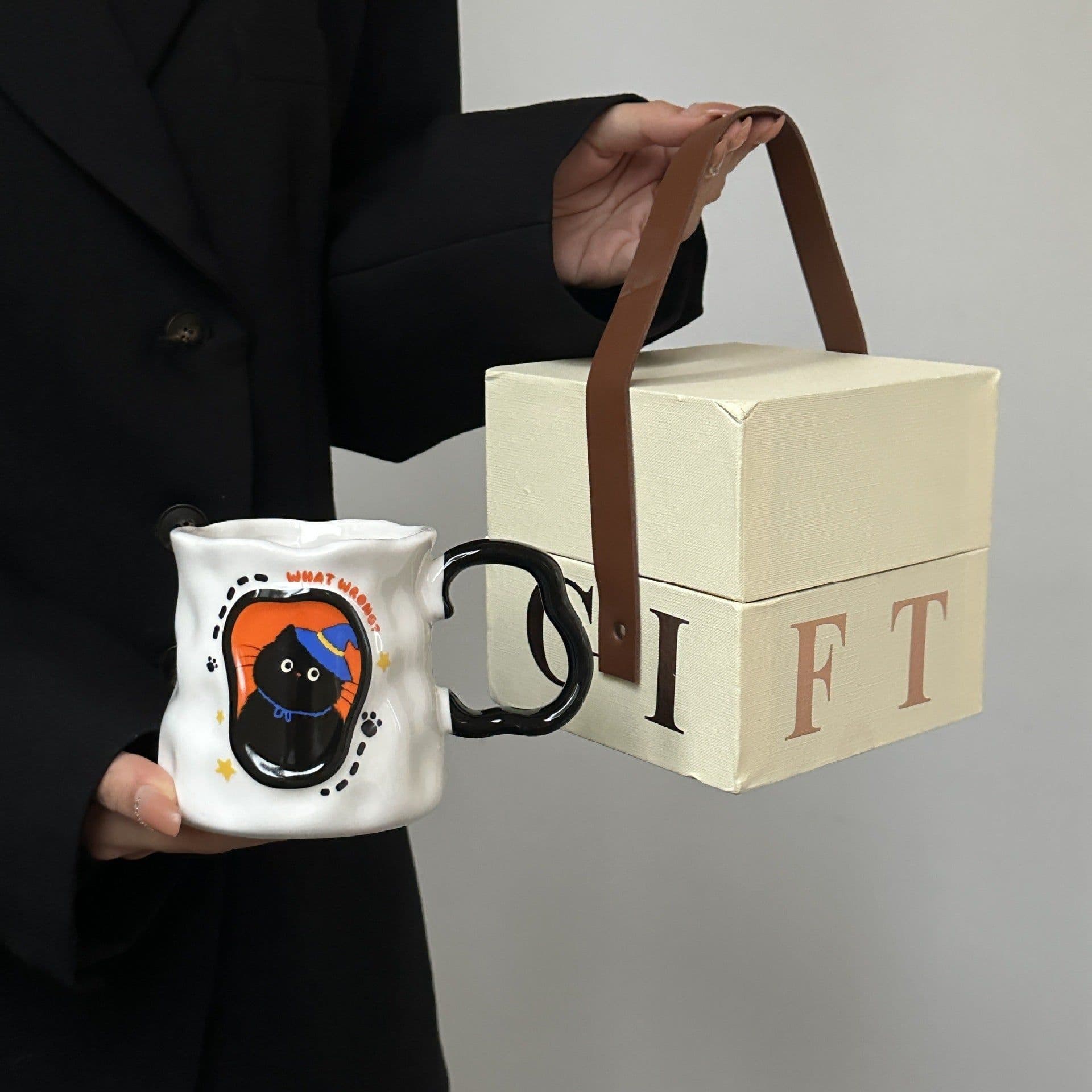 image-Cup Ceramic Hand High Sense Water Cup Box