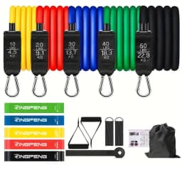 image-16pcs Resistance Bands Set with Handles - 5 Tube Fitness Bands
