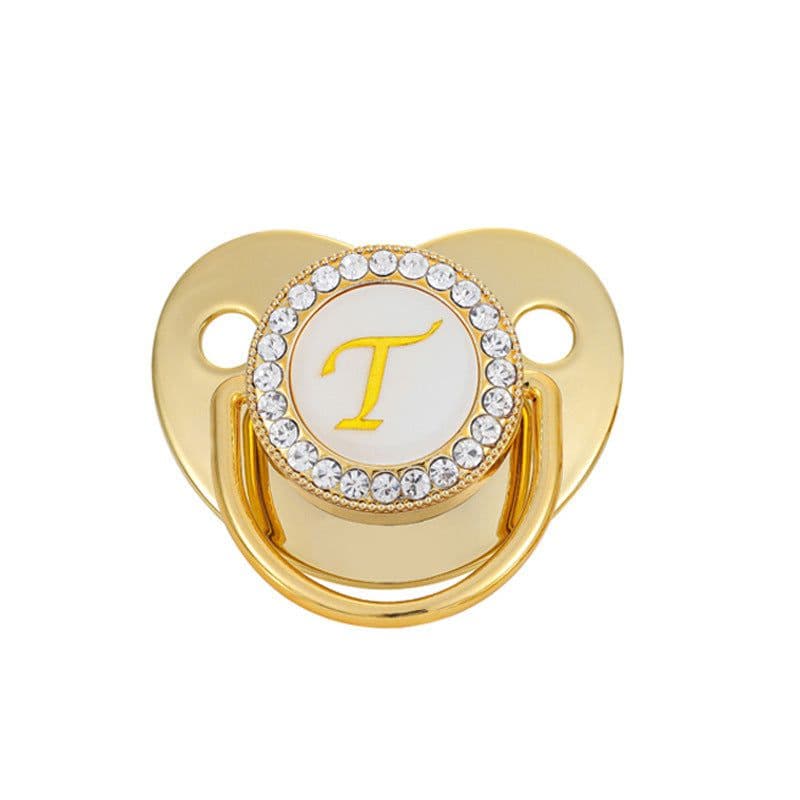 image-Baby Gold 26 Letter Soothing Pacifier
