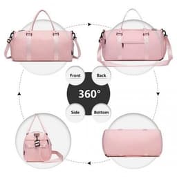 image-EA2213 - Kono Multi Waterproof Gym bag Carry On Weekend Bag - Pink