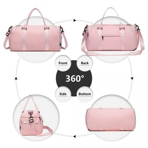image-EA2213 - Kono Multi Waterproof Gym bag Carry On Weekend Bag - Pink