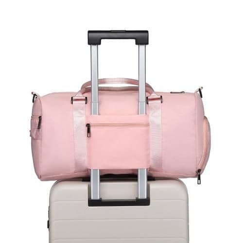 image-EA2213 - Kono Multi Waterproof Gym bag Carry On Weekend Bag - Pink