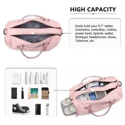 image-EA2213 - Kono Multi Waterproof Gym bag Carry On Weekend Bag - Pink