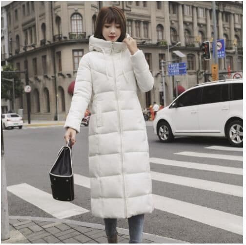 image-Women's thick over-the-knee plus size cotton coat