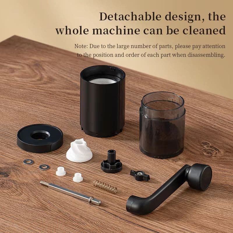 image-Manual Coffee Bean Grinder Portable Grinder Home Outdoors Travel Hand Crank Coffee Grinder Adjustable Bean Grinde