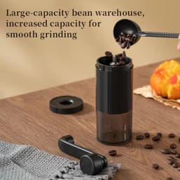 image-Manual Coffee Bean Grinder Portable Grinder Home Outdoors Travel Hand Crank Coffee Grinder Adjustable Bean Grinde