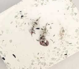 image-Charms Earrings silver, gold and rose gold in 13 Charms Style.