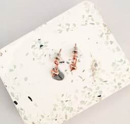 image-Charms Earrings silver, gold and rose gold in 13 Charms Style.