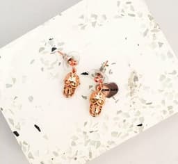 image-Charms Earrings silver, gold and rose gold in 13 Charms Style.