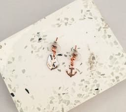 image-Charms Earrings silver, gold and rose gold in 13 Charms Style.