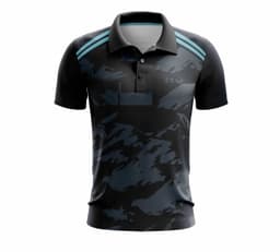 image-Collar Neck Printed Design Sportswear T-Shirt with Half Sleeves