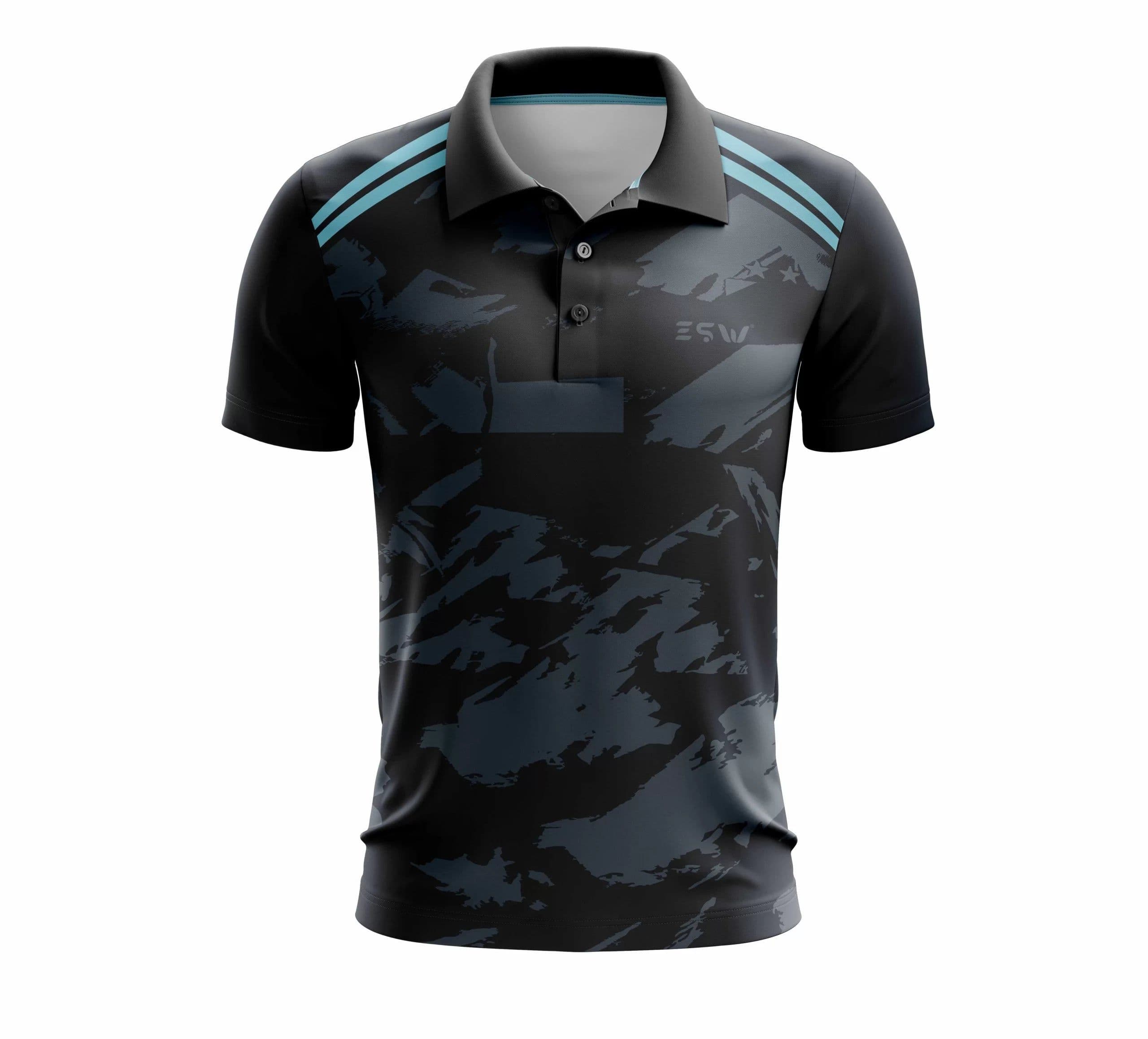 image-Collar Neck Printed Design Sportswear T-Shirt with Half Sleeves