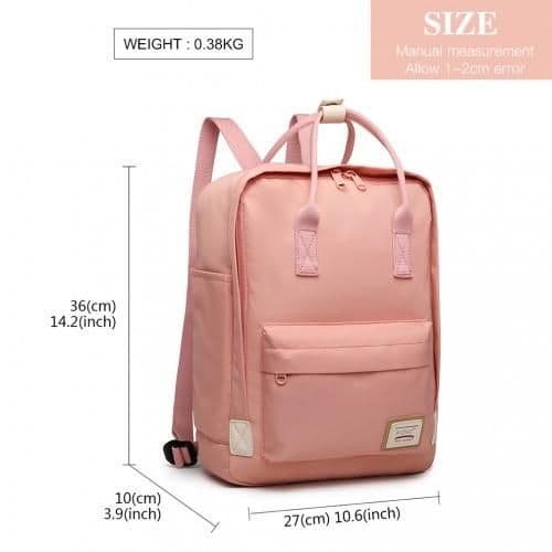 image-EB2017 - Kono Large Polyester Laptop Backpack - Pink